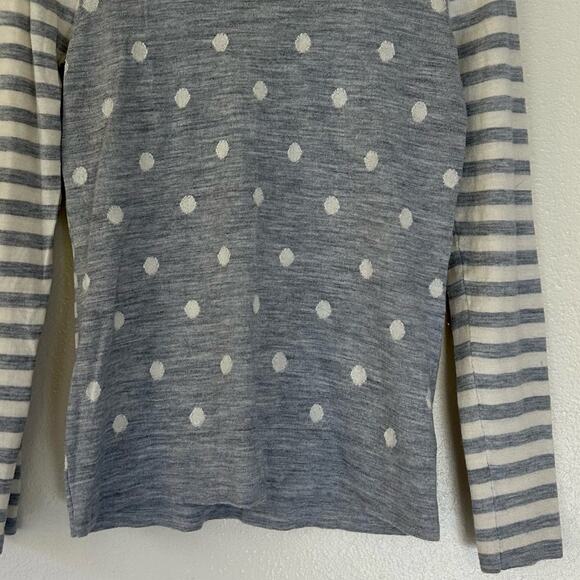 Clements Riberio knit sweater polka dot merino wool soft academia preppy soft M - Picture 3 of 14